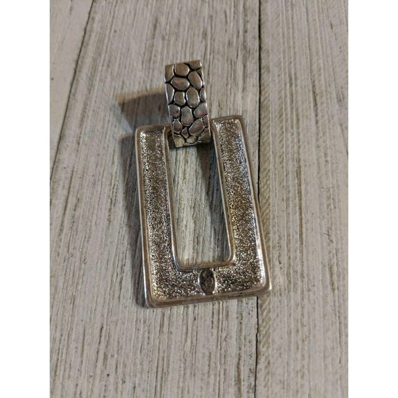 Premier Designs Pendant Necklace Enhancer Silver Tone Animal Print Stone Look - Picture 2 of 4